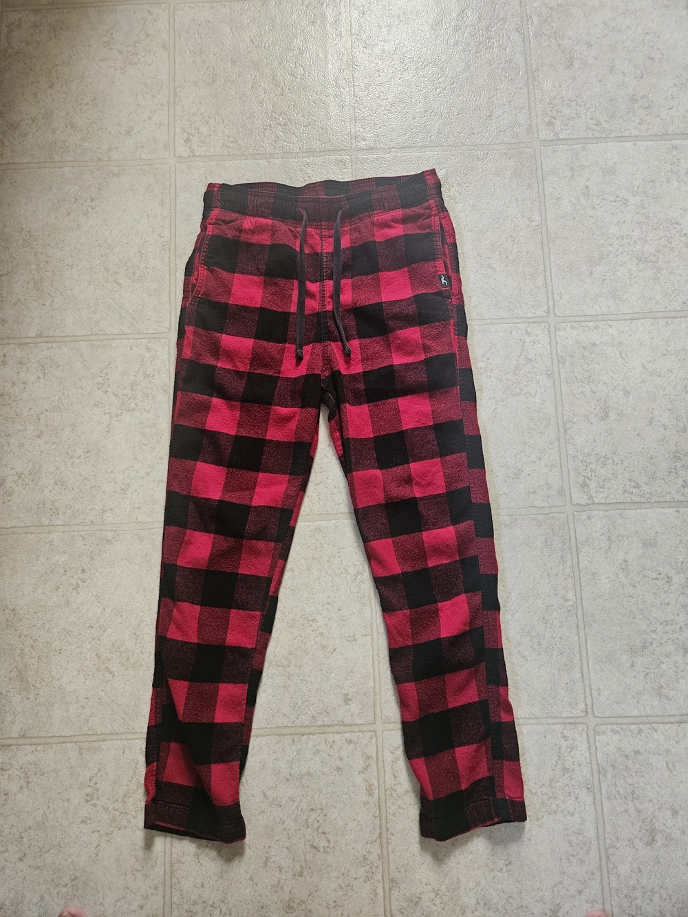 Hollister Sleep Red & Black Buffalo Plaid Flannel Jogger Pajama Pants | M
